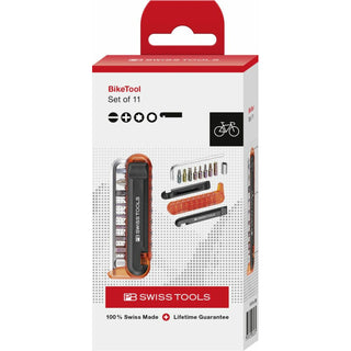 PB Swiss Tools PB 470.Red CBB BikeTool: Pocket Tool with 9 screwdriving tools and two tire levers