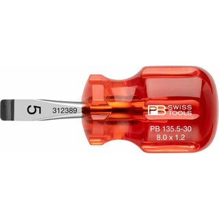 PB Swiss PB 135.5-30 Slotted Classic Stubby screwdrivers 8.0mm x 1.2mm