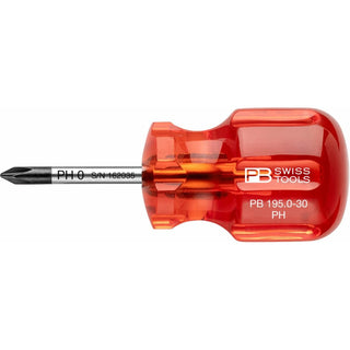 PB Swiss Tools PB 195.0-30 Philips Classic Stubby screwdrivers, PH0 x 30mm