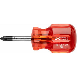 PB Swiss Tools PB 195.1-30 Phillips, Classic Stubby screwdrivers, PH1 x 30mm