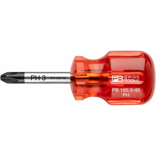 PB Swiss Tools PB 195.3-40 Phillips Classic Stubby screwdrivers PH3 x 40mm