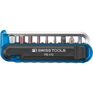 PB Swiss Tools PB 470.Blue BikeTool: Pocket Tool With 9 Screwdriving Tools