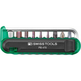 PB Swiss Tools PB 470.Green BikeTool: Pocket Tool With 9 Screwdriving Tools