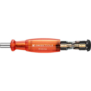 PB Swiss PB 6464.Red Bit Holding Screwdriver with Magazine, Slotted, Phillips, TORX®, 9 Pcs