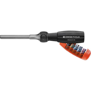 PB Swiss Tools PB 6510.R-100 Insider Pro Ratcheting Bit Screwdriver, 100mm, w/ 10 Bit Magazine