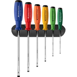 PB Swiss Tools PB 8240.RB SwissGrip Screwdriver Set With Wall Mount, 6-Pieces