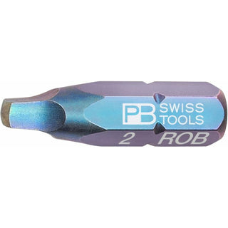 PB Swiss Tools PB C6.185/2 Square Drive Bit, Robertson, 2.9 mm x 25mm