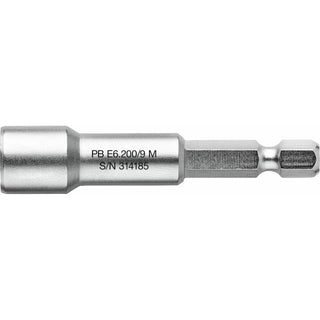 PB Swiss Tools PB E6.200/9 M Socket Wrench Bit, Design E 6.3 (1/4”), with Magnet