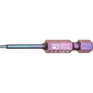 PB Swiss PB E6.210/1,5 PrecisionBit For Hexagon Socket Screws - 1/4 Inch, 50 mm