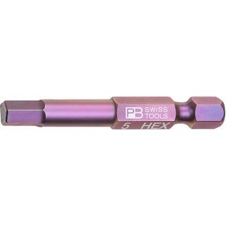 PB Swiss Tools PB E6.210/5 PrecisionBit for Hex Screws, Hex, 5mm x 50mm