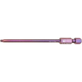 PB Swiss Tools PB E6L.212/2,5 PrecisionBit, 1/4" Bits, E6, Hex with Ball End, Long, 2.5mm x 70mm