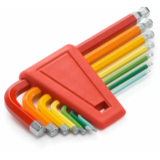 PB Swiss Tools PB 212.H-6 RB Hex Key Set Ballpoint Metric Rainbow 1.5-6mm 7-Piece