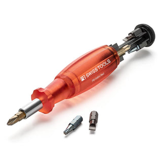 PB Swiss PB 6464.Red Bit Holding Screwdriver with Magazine, Slotted, Phillips, TORX®, 9 Pcs