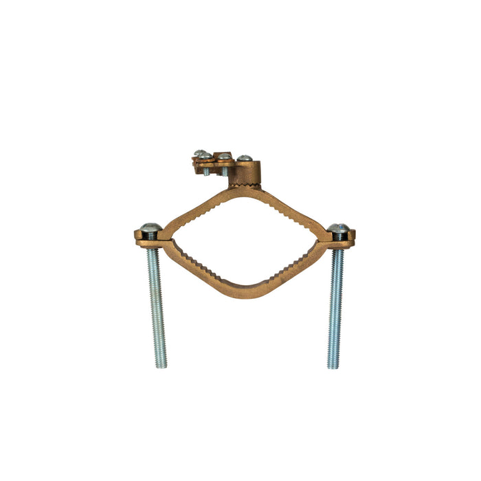 NSI G-15 Heavy Duty Bronze Ground Clamp, Wire Adapter, 2-1/2″ to 4″ Pipe