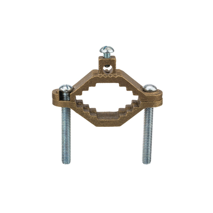 NSI G-2 Heavy Duty Bronze Ground Clamp for Water Pipe, 1-1/4″ to 2″ Pipe