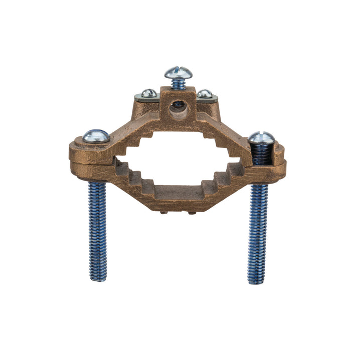 NSI G-66 Bronze Ground Clamp with Wire Adapters, 1-1/4″ to 2″ Pipe