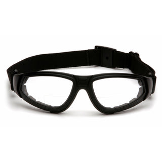 Pyramex GB4010STR15 XSG Reader - Clear +1.5 H2X Anti-Fog Reader Lens with Black Strap/Temples