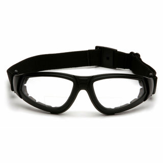 Pyramex GB4010STR25 XSG Reader - Clear +2.5 H2X Anti-Fog Reader Lens with Black Strap/Temples