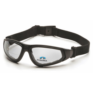 Pyramex GB4010STR15 XSG Reader - Clear +1.5 H2X Anti-Fog Reader Lens with Black Strap/Temples