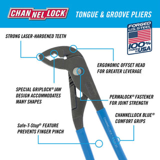 Channellock GL10 9.5-inch GRIPLOCK Tongue & Groove Pliers