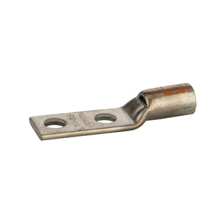 NSI GL30N-38 3/0 AWG 3/8” 2-Hole Copper Short Lug – Orange