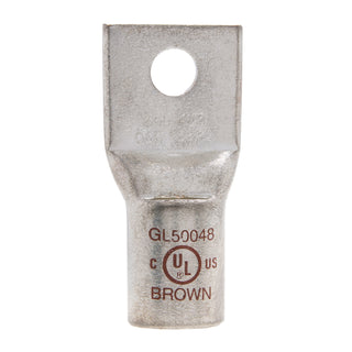 NSI GL50048 500 MCM 1/2” 1-Hole Copper Short Lug – Brown