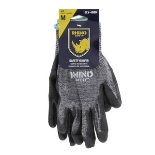 NSI GLV-400M Gray HPPE Nylon Cut-Resistant Gloves, Polyurethane Palm, Medium