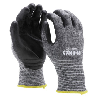 NSI GLV-400XL Gray Nylon Cut-Resistant Gloves, Polyurethane Palm, Extra Large