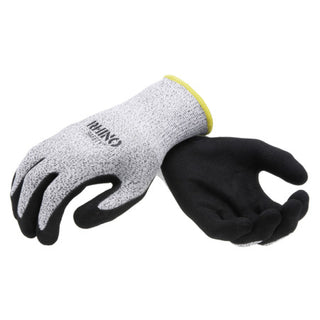 NSI GLV-500XL Black/White Nylon Cut-Resistant Gloves, Nitrile Palm, Extra Large