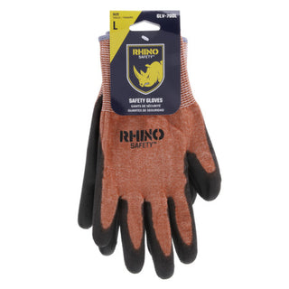 NSI GLV-700L Red Nylon A8 Cut-Resistant Gloves, Polyurethane Palm, Large