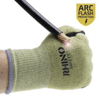 NSI GLV-900L Green Aramid Fiber Steel Arc Protection Gloves, Large