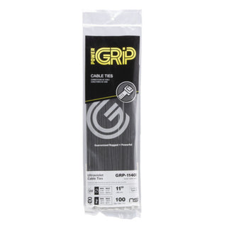 NSI GRP-11400 11”, Black General Purpose 40lb Cable Ties, 100 Pack