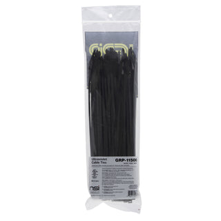 NSI GRP-11500 11”, Black General Purpose 50lb Cable Ties, 100 Pack