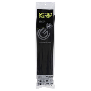 NSI GRP-18500 18”, Black General Purpose 50lb Cable Ties, 100 Pack