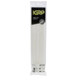 NSI GRP-1850 18”, Natural General Purpose 50lb Cable Ties, 100 Pack