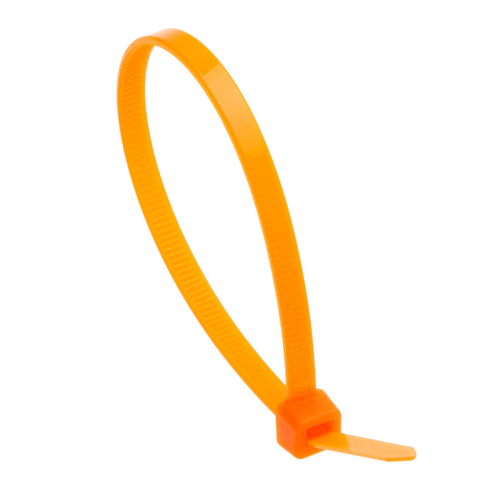 NSI GRP-750FOR 7.5” Fluorescent Orange General Purpose 50lb Cable Ties, 100 Pack