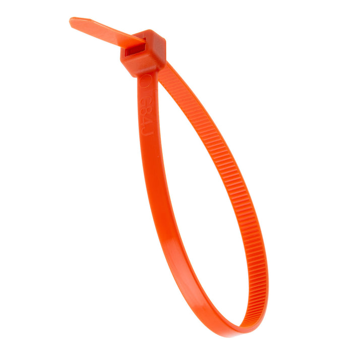 NSI GRP-750OR 7.5” Orange General Purpose 50lb Cable Ties, 100 Pack