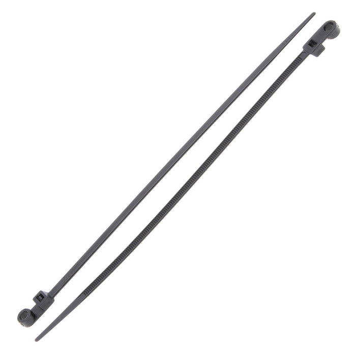 NSI GRP-M750BX 7.5”, Black Screw Mount 50lb Cable Ties, Bulk 1000 Pack