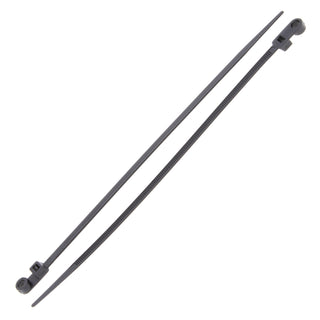 NSI GRP-M750B 7.5”, Black Screw Mount 50lb Cable Ties, 100 Pack