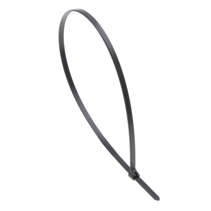 NSI GRP-SB1140B 11”, Black Steel Barb 40lb Cable Tie, 100 Pack