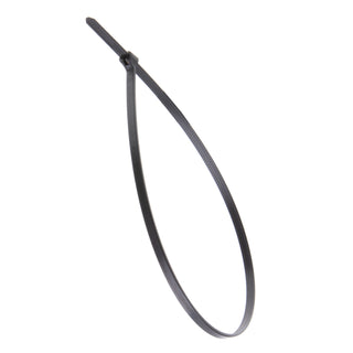 NSI GRP-SB1140B 11”, Black Steel Barb 40lb Cable Tie, 100 Pack