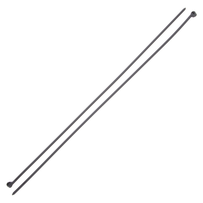 NSI GRP-SB1450B 14”, Black Steel Barb 50lb Cable Tie, 100 Pack