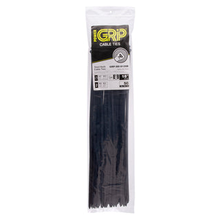 NSI GRP-SB18120B 18”, Black Steel Barb 120lb Cable Tie, 50 Pack