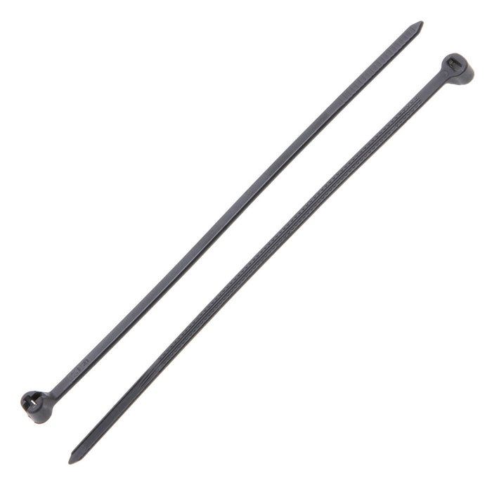 NSI GRP-SB418B 4”, Black Steel Barb 18lb Cable Tie, 100 Pack