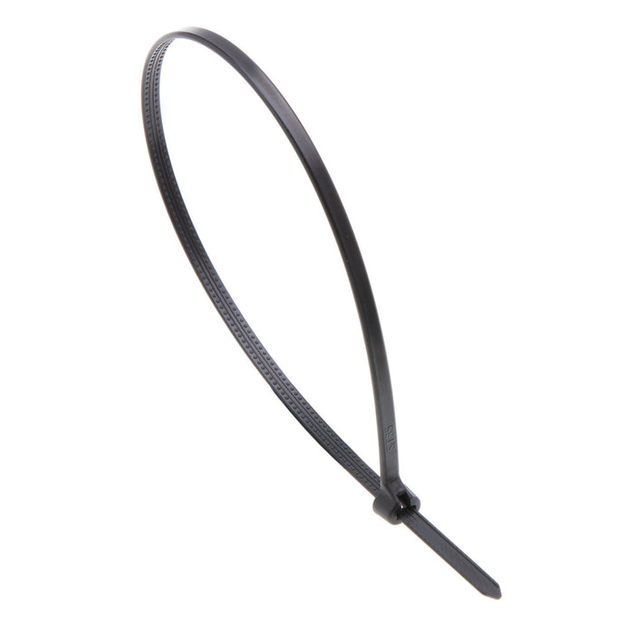 NSI GRP-SB818B 8”, Black Steel Barb 18lb Cable Tie, 100 Pack