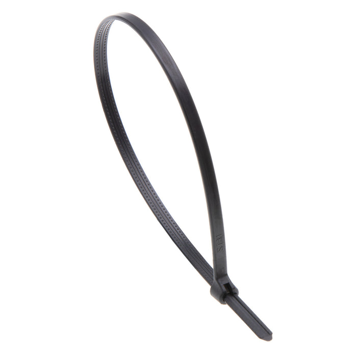 NSI GRP-SB840B 8”, Black Steel Barb 40lb Cable Tie, 100 Pack