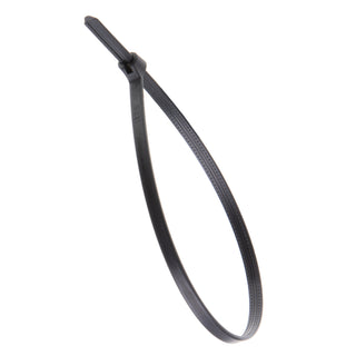 NSI GRP-SB840B 8”, Black Steel Barb 40lb Cable Tie, 100 Pack