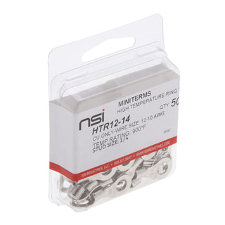 NSI HTR12-14-BULK 12-10 Awg High Temp Ring 14 Stud 1000 Per Bag