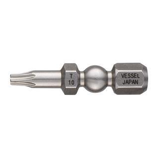 Vessel Tools IBTX1030P2 IMPACT BALL Torsion Bit (T10 x 30 mm, 2 pcs.)