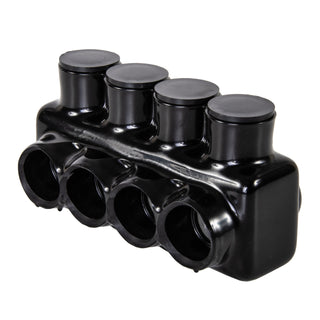 Polaris IPL1/0-4 4-Port Black Multi-Tap Pre-Insulated Connector, 1/0-14 Gauge